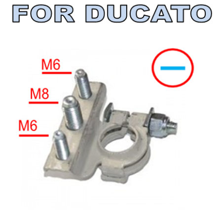 Citroen Jumper, Fiat Ducato, Peugeot Boxer - Borna Acumulator ( - ) Fiat Ducato an 07.2006 - 06.2014