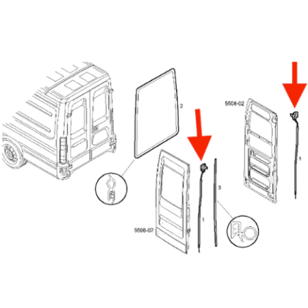 Broasca Usa Spate Stanga / Dreapta Iveco Daily an 05.2006 - 03.2014 [2]
