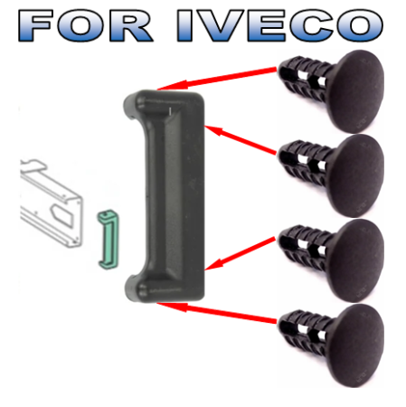 Iveco Daily II an 1990-1999 - Set 4 Agrafe Colt Bara Spate Iveco Daily an 01.1990 - 05.2006