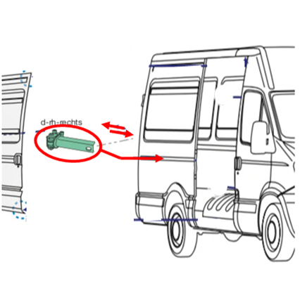 Ghidaj Usa Culisanta Iveco Daily an 05.1999 - 05.2006 [2]