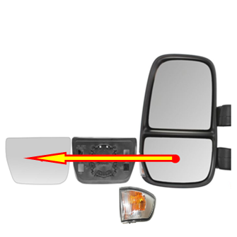 Iveco Daily V an  2011-2014 - Oglinda Geam Stanga Jos Iveco Daily V an 08.2011 - 03.2014