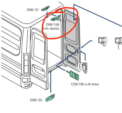 Incuietoare Usa Spate Dreapta Sus Iveco Daily an dupa 05.2006 [2]