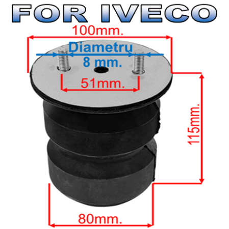 Iveco Daily V an  2011-2014 - Tampon Suspensie Spate Iveco Daily an dupa - 01.1990