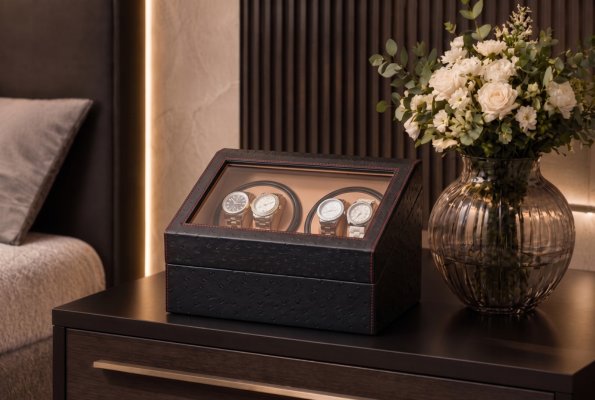 Watch Winder Luxury 4+6 interior catifelat cu ceasuri