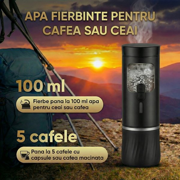 Rezervor 100ml aparat cafea portabil fierbe apa