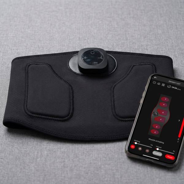 Centură EMS Ava-Stars și aplicația mobilă, control programe și intensitate pe fiecare zonă