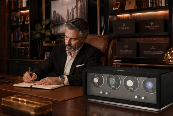 Watch Winder Premium într-un birou elegant