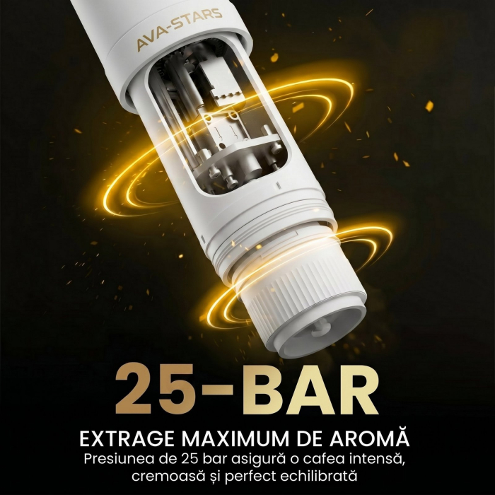 Aparat cafea portabil, Espressor 4in1 capsule Nespresso, Dolce Gusto, cafea macinata si ceai, 25 Bar, baterie 9600mAh, incalzire apa, pentru masina, camping, calatorii [7]