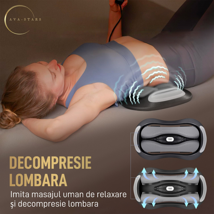 Aparat Masaj Lombar cu Încălzire, Terapie cu Lumină Roșie și EMS – Relaxare pentru Spate și Picioare, 3 Nivele, Simuleaza Masajul Uman [3]