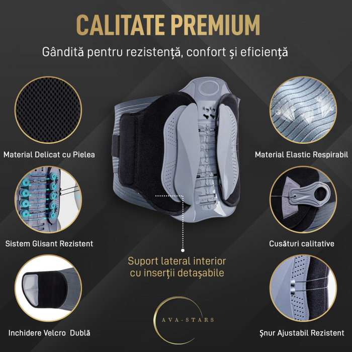Centura Lombara, Suport Zona Lombara pentru Decompresie Coloana V, Hernie de Disc, Durere Sciatica, Ajustabila, Unisex [3]