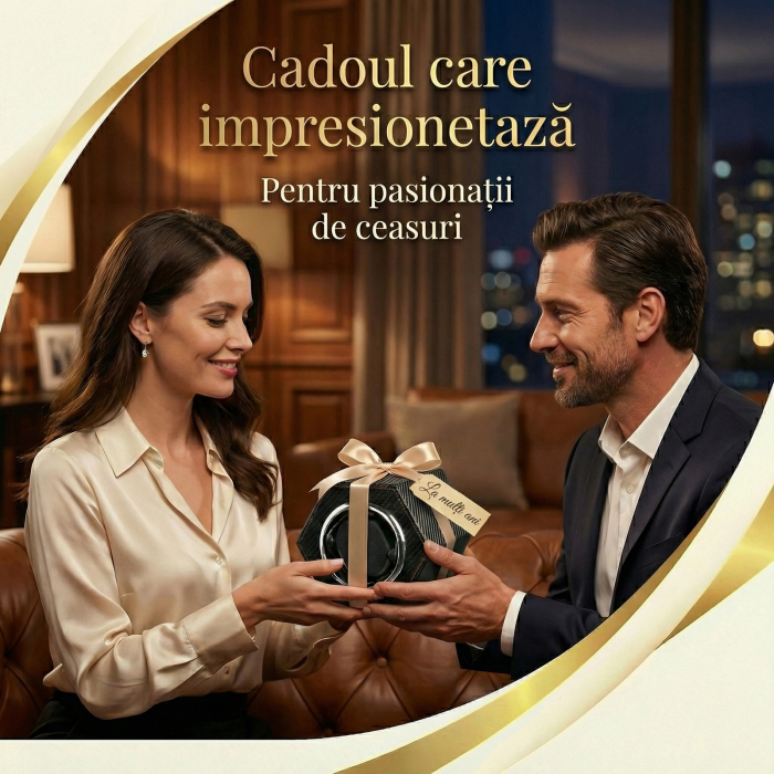 Cutie Întors Ceas Automatic,  Watch Winder Premium W147, 1 Program Automat de rotatie, Motor Silențios, Alimentare la Priză [7]