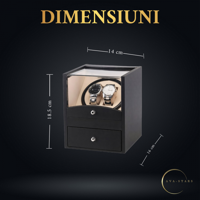Cutie intors ceasuri automatice, 1 slot pentru 2 ceasuri automatice si Sertar Interior [7]