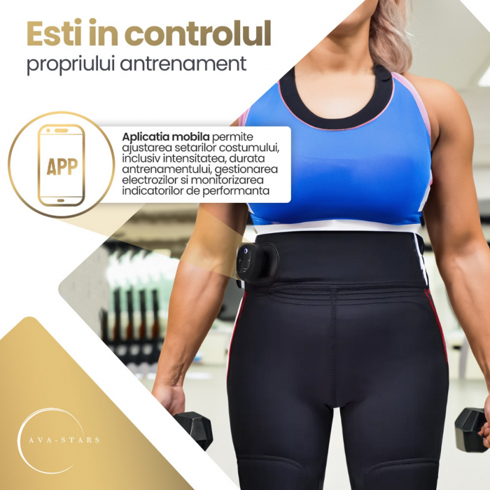 Echipament EMS pentru Slabit, Tonifierea Muschilor Fesieri si Picioare, Ava-Stars ®, Pantaloni cu sistem electrostimulare pentru exercitii fitness [5]