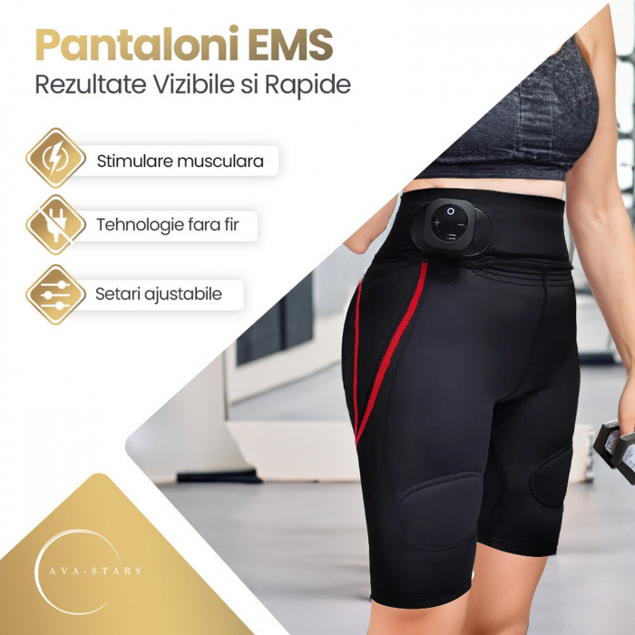 Echipament EMS pentru Slabit, Tonifierea Muschilor Fesieri si Picioare, Ava-Stars ®, Pantaloni cu sistem electrostimulare pentru exercitii fitness [3]
