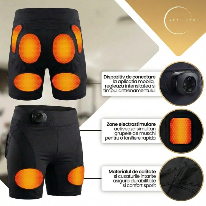 Pantaloni EMS Wireless Bărbați Ava-Stars® - Tonifiere Fesieri și Coapse [4]