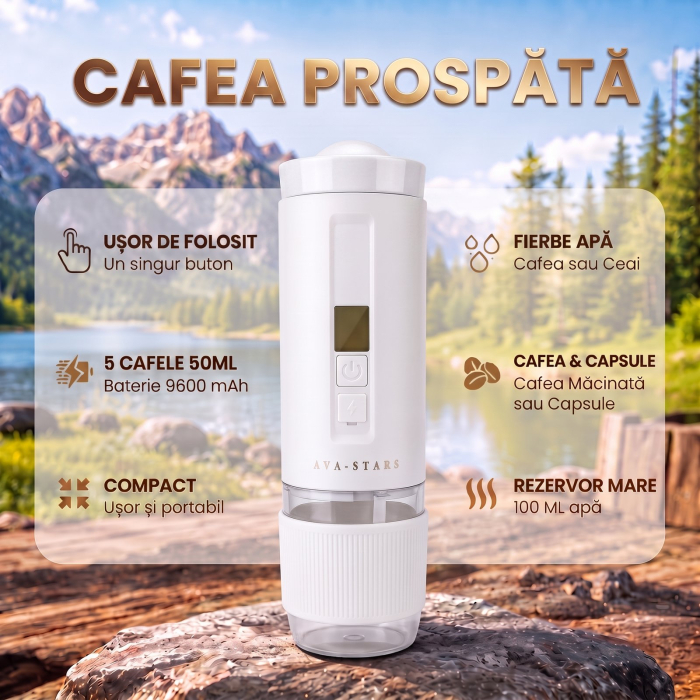 Espressor Portabil Ava-Stars 3 în 1 – Nespresso, Dolce Gusto și Cafea Măcinată [3]