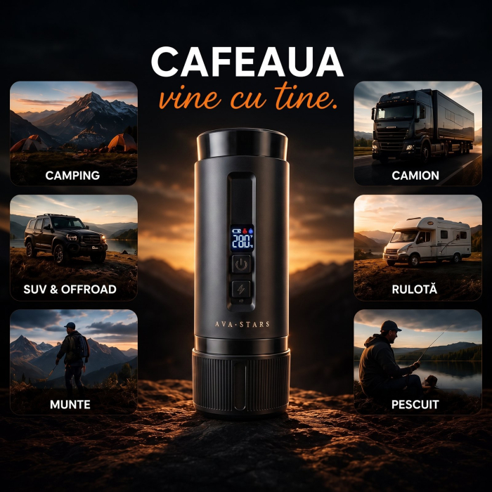 Espressor Portabil, Aparat de Cafea Portabil pentru Capsule Dolce Gusto, Capsule Nespresso, Cafea Macinata, Incalzeste Apa, 30 Bari, Baterie 9600 mAh, Rezervor 100 ml [5]