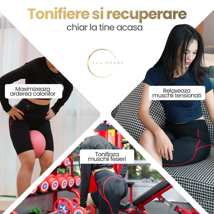 Pantaloni EMS Wireless Damă Ava-Stars® - Tonifiere Fesieri și Reducere Celulită [2]