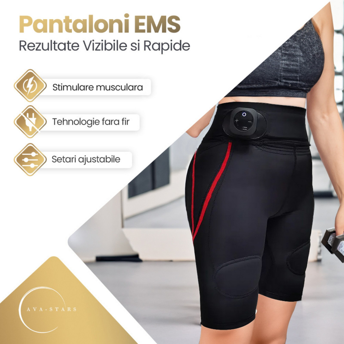 Pantaloni EMS Wireless Damă Ava-Stars® - Tonifiere Fesieri și Reducere Celulită [3]