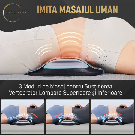 Aparat Masaj Lombar cu Încălzire, Terapie cu Lumină Roșie și EMS – Relaxare pentru Spate și Picioare, 3 Nivele, Simuleaza Masajul Uman [5]