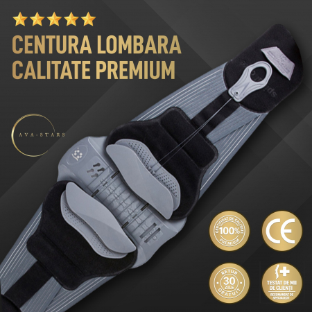Centura Lombara, Suport Zona Lombara pentru Decompresie Coloana V, Hernie de Disc, Durere Sciatica, Ajustabila, Unisex [5]