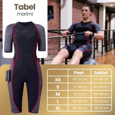 Costum EMS wireless, de dama, pentru tonifiere musculară și fitness, Ava-Stars, echipament cu electrostimulare pentru exerciții, mărimea L [6]