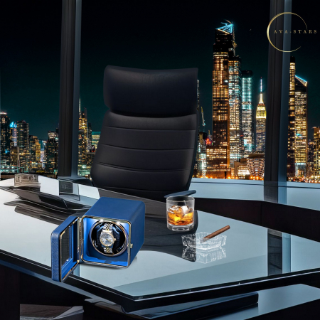 Cutie intors ceas automatic, Luxury 1, Ava-Stars ®, Interior cu LED, din Piele [5]
