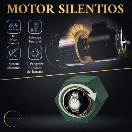 Cutie intors ceas automatic, Luxury 1, Ava-Stars ®, Interior si Exterior din Piele [7]