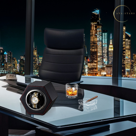 Cutie intors ceas automatic, Luxury 1, Ava-Stars ®, Interior si Exterior din Piele [4]