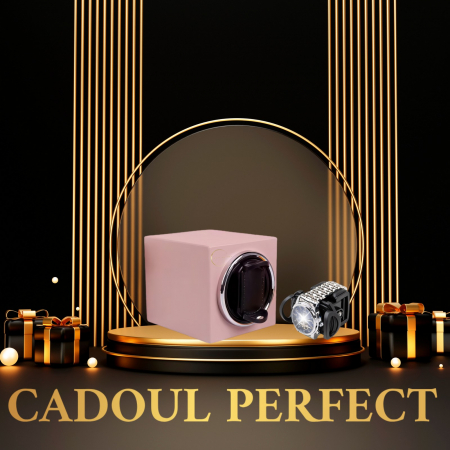 Cutie intors ceas automatic, Luxury F1, 12, 5X11X11cm, Motor Silentios, Lemn [8]
