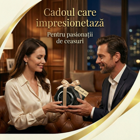 Cutie Întors Ceas Automatic,  Watch Winder Premium W147, 1 Program Automat de rotatie, Motor Silențios, Alimentare la Priză [6]