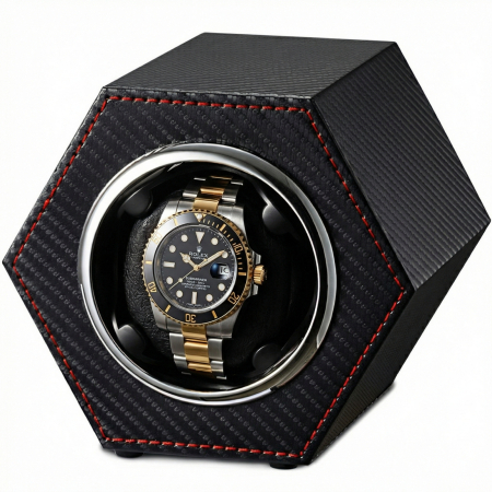 CUTII SI ACCESORII - Cutie Întors Ceas Automatic,  Watch Winder Premium W147, 1 Program Automat de rotatie, Motor Silențios, Alimentare la Priză