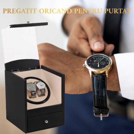 Cutie intors ceasuri automatice, 1 slot pentru 2 ceasuri automatice si Sertar Interior [3]