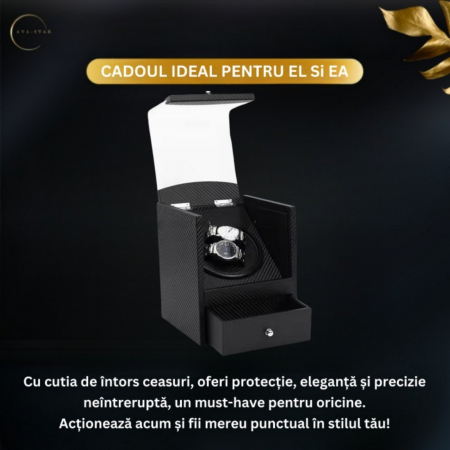Cutie intors ceasuri automatice, 1 slot pentru 2 ceasuri automatice si Sertar Interior [3]