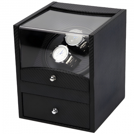 CUTII SI ACCESORII - Cutie intors ceasuri automatice, 1 slot pentru 2 ceasuri automatice si Sertar Interior