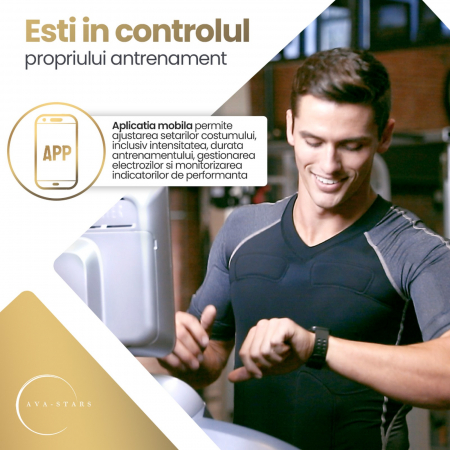 Echipament Fitness pentru Barbati, Electrostimulare musculara pentru exercitii usoare, EMS amelioreaza efectele sedentarismului, repune musculatura in miscare pentru confort și mobilitate mai buna [5]