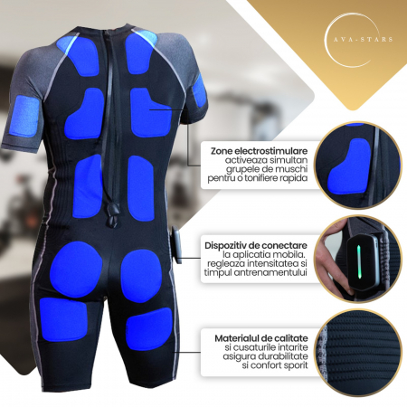 Echipament Fitness pentru Barbati, Electrostimulare musculara pentru exercitii usoare, EMS amelioreaza efectele sedentarismului, repune musculatura in miscare pentru confort și mobilitate mai buna [3]