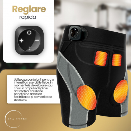 Echipament Fitness pentru barbati, Electrostimulare musculara pentru exercitii usoare, amelioreaza efectele sedentarismului, repune musculatura in miscare pentru confort și mobilitate mai buna [5]
