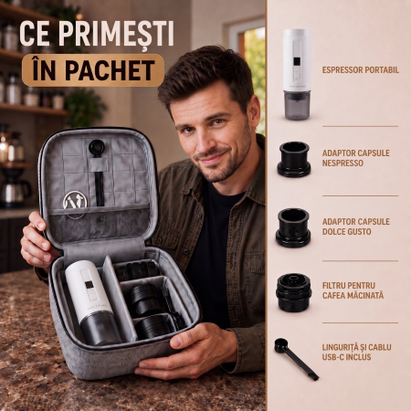 Espressor Portabil Ava-Stars 3 în 1 – Nespresso, Dolce Gusto și Cafea Măcinată [9]