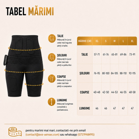 Pantaloni EMS cu Electrostimulare, Tonifiere Abdomen, Lombar, Fesieri si Coapse, Anticelulitic, Fitness Acasa, Antrenament 20 min/zi, Dama, Marimea L [10]