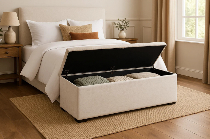 Bancheta Daria Cu Spatiu De Depozitare Bej [4]