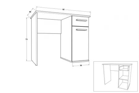 Birou Calculator Daky Wenge&Sonoma [2]