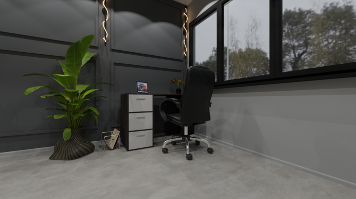 Birou Calculator, Wenge/Alb, 85x120x60 cm [3]