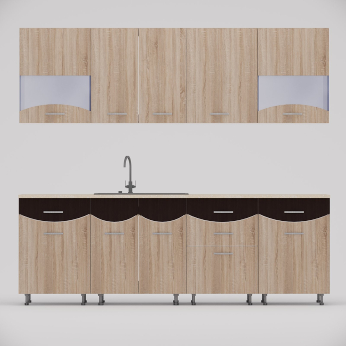 Bucatarie Diana,2.6m Wenge/Sonoma [3]