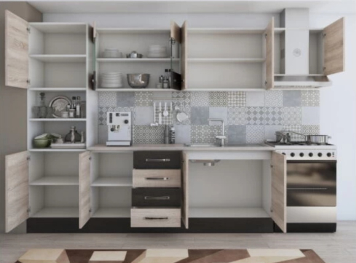 Bucatarie Karina  Alb&Sonoma&Wenge 2.8m [3]