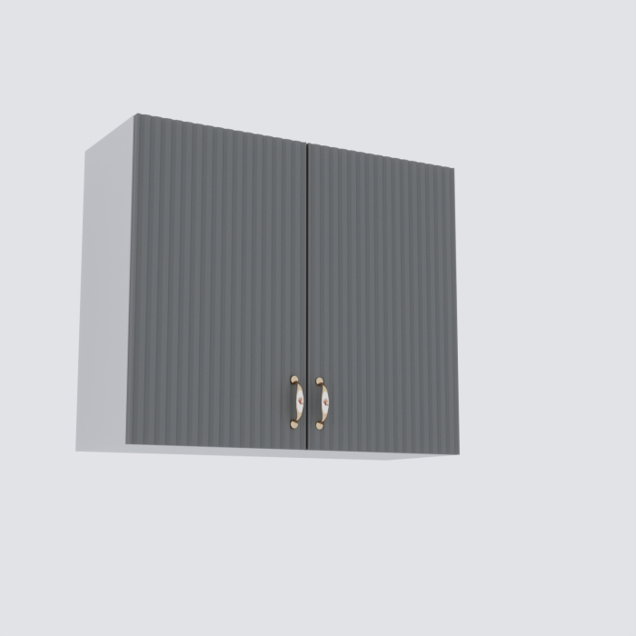 Bucatarie Opera MDF 2.6m Alb&Gri Cenusiu [3]