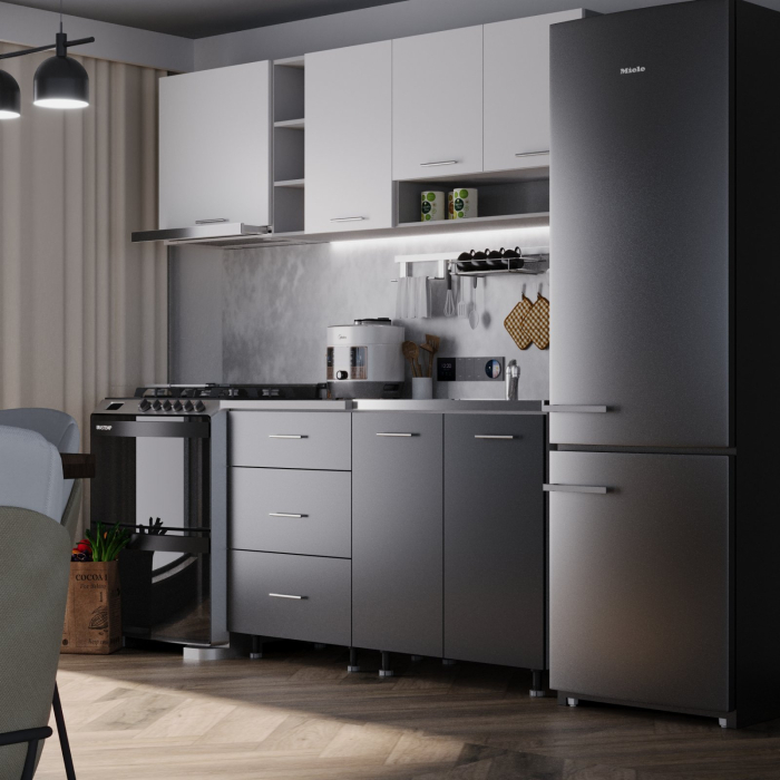 Bucatarie Sena 2.0 m Antracit&Alb [2]