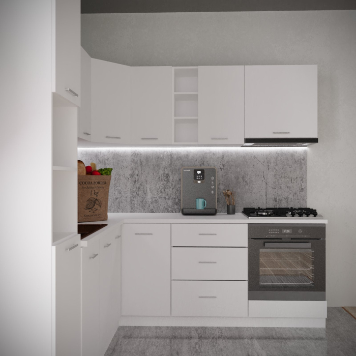 Bucatarie Sena Colt  2.2m x 2.2 m Alb [2]