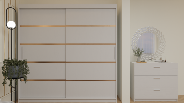 Dormitor Cairo Pat Tapitat Dressing 200x200 Alb [3]