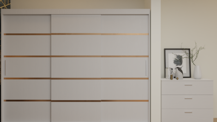 Dormitor Cairo Tapitat Dressing 250x200 3 Usi Alb [3]